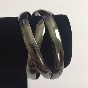Vintage Jewelry - 3pcs Vintage Jewelry Metal Grey Bangles Vintage Jewelry - 3pcs Vintage Jewelry Metal Grey Bangles